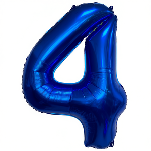 Globo de Helio Metálico Azul Oscuro Número 4 de 1M para Fiestas, Día de la Madre, Graduaciones y Eventos - Product Image 1