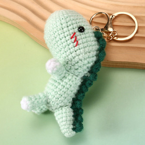Lote de llaveros colgantes de muñecos de dinosaurio de ganchillo hechos a mano con hilo, <span class=keywords><strong>mini</strong></span>, bonitos, de amigurumi, con forma de animal de juguete - Product Image 5