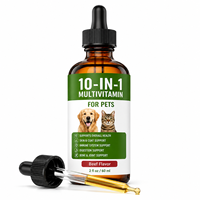 Complément multivitaminé premium pour chiens et chats, gouttes de vitalité 10-en-1 avec soutien antioxydant, ingrédients purs d'origine naturelle