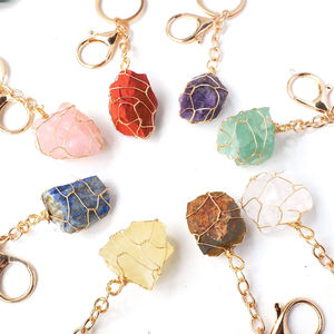 Suvenir gantungan kunci kristal massal-liontin batu alam untuk hadiah toko dan pariwisata pasar - Product Image 2