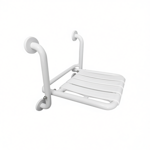 Siège de douche pliable, longueur 50 cm, blanc, support mural de sécurité pour salle de bain - Product Image 2