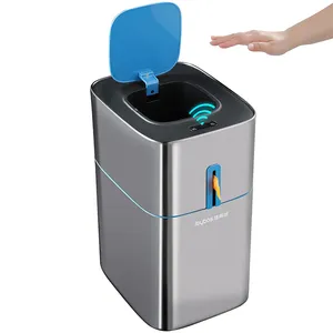 JOYBOS Stainless Steel Automatic Motion Sensor Bathroom Trash Can Touchless Privacy Garbage Can with Lid