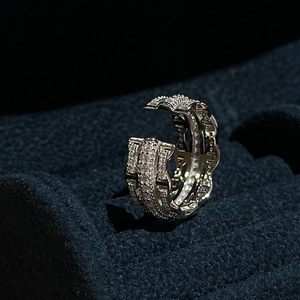 Anneau de nez en argent pur S925, design de niche ancien, 18K, simple, tendance, vintage, micro-zircon incrusté, pour le port au bureau - Product Image 4