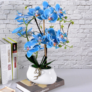 Orquídeas Artificiales S02409 con Tacto Real en Maceta, Flores Artificiales con Maceta, <span class=keywords><strong>Planta</strong></span> de Orquídea <span class=keywords><strong>Vanda</strong></span> para Decoración del Hogar - Product Image 4