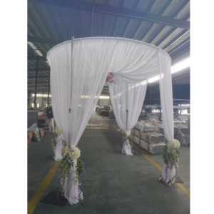Telescopic wedding event <b>backdrop</b> <b>stand</b> round pipe and drape kits - Product Image 2