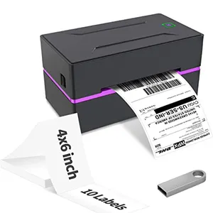 Impresora de código de barras de envío de 4 pulgadas compatible con conexión inalámbrica con impresora térmica de pegatinas de teléfono y ordenador