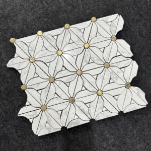 <span class=keywords><strong>กระเบื้อง</strong></span>โมเสคหินธรรมชาติสำหรับตกแต่งผนังห้องน้ำ <span class=keywords><strong>ลาย</strong></span>ดอกไม้แบบไม่สม่ำเสมอ โมเสคหินอ่อน - Product Image 5