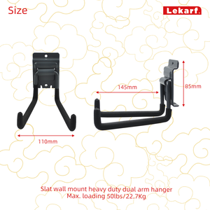 Nhiệm Vụ Nặng Nề Đôi Cánh Tay Nhà Để Xe Lưu Trữ Móc Dễ Dàng Công Cụ Cài Đặt Móc Áo Cho Tường Slat Tương Thích Với Kim Loại-Cho Nhà Để Xe Kệ - Product Image 2