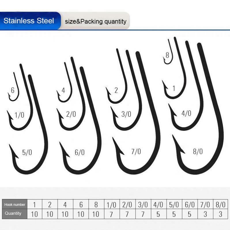 Mustad 34007 Long Shank Saltwater Fishing Hooks #1 to 8/0 - Durable Stainless Steel O'Shaughnessy Barbed Hooks Mustad 34007 Long Shank Saltwater Fishing Hooks #1 to 8/0 - Durable Stainless Steel O'Shaughnessy Barbed Hooks