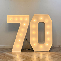 Lettres lumineuses géantes de 4 pieds, chiffres géants, lettres lumineuses pour bébé, décoration d'anniversaire, fournitures de fête, lumière nocturne