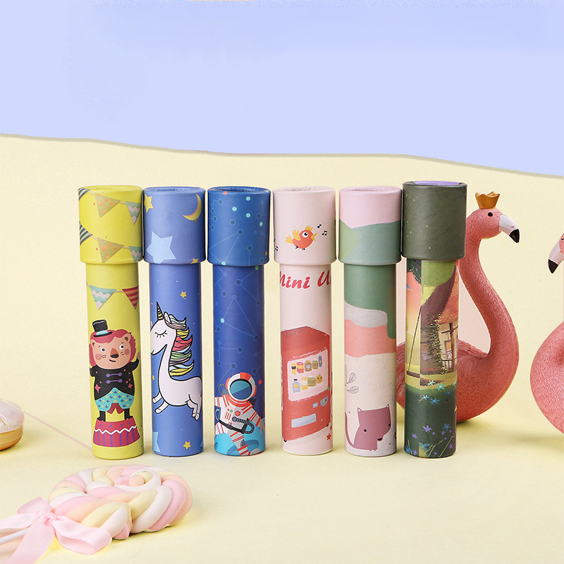 4 упаковки 3D зеркальные линзы, сувениры для вечеринки, растягивающийся длинный классический калейдоскоп, развивающие игрушки для науки, калейдоскоп