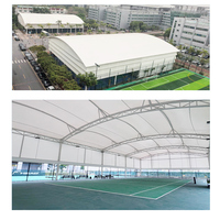 Structure de toit en membrane tendue PVDF pour court de pickleball extérieur, abri solaire, auvent, directement de l'usine