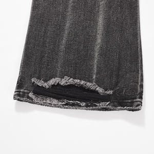 <span class=keywords><strong>Jeans</strong></span> da uomo di Design Punk Streetwear larghi in cotone lavato nero taglie forti per la vita di tutti i giorni - Product Image 4