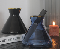 Bouteille de parfum en verre d'aromathérapie conique de luxe 200 250ml trompette bouche roseau diffuseur décoration de la maison pot de chambre d'hôtel