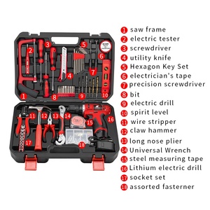 KAFUWELL P2982A 109 pièces Perceuse électrique Ensemble d'outils électriques pour la réparation à domicile Herramientas - Product Image 4