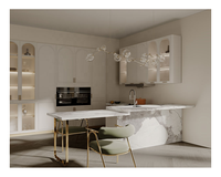Designs de cuisines modulaires laquées de style européen moderne, fabrication en Chine