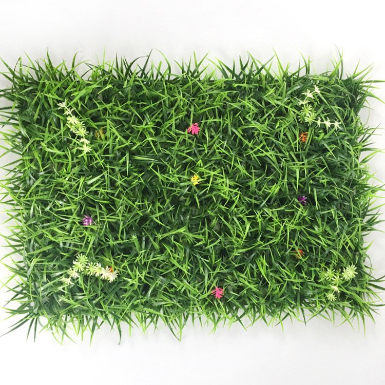 Herbe à longue barbe avec des fleurs