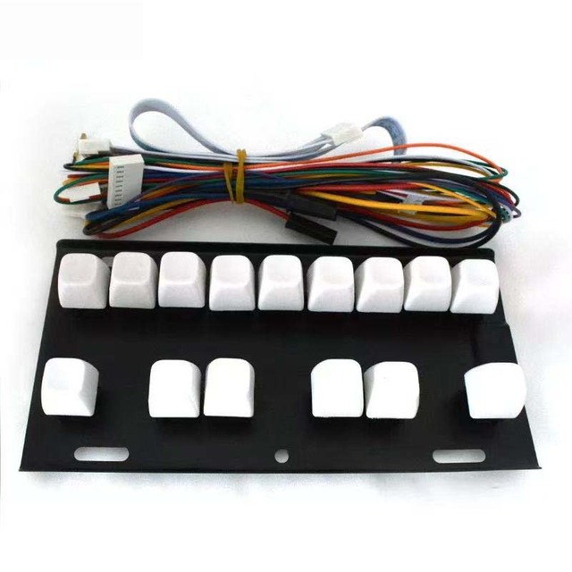 Popular Black Mechanical Button Gaming Machine Keyboard Coin Operated Gaming Machine Accessories in Spanish and Japanese
