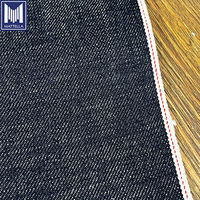 Tissu denim japonais sergé flammé 100 % coton biologique pour garçons et hommes, bordure selvedge, poids lourd, brut, 15 oz, pour pantalons et jeans