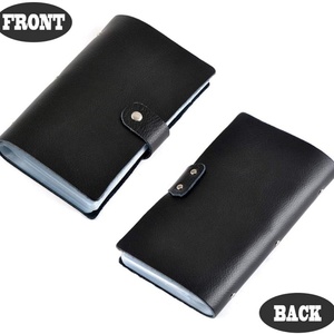 Tarjetero de Cuero Genuino Boshiho, Estilo Libreta, con Capacidad para 90 Tarjetas de Crédito, Tarjetas de Visita y de Identificación, con Cierre de Clip - Product Image 5