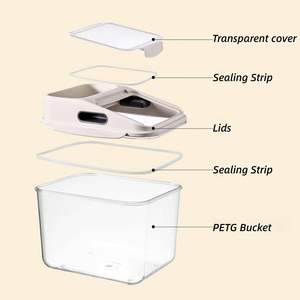 Taza medidora <span class=keywords><strong>para</strong></span> <span class=keywords><strong>gatos</strong></span>, recipiente <span class=keywords><strong>para</strong></span> mascotas abierto fácilmente, tarro de golosinas <span class=keywords><strong>para</strong></span> comida seca <span class=keywords><strong>para</strong></span> perros, cubo <span class=keywords><strong>transparente</strong></span> - Product Image 4