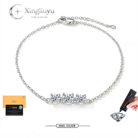 Bracelets minimalistes en argent 925 non ternissable pour femmes, bijoux en moissanite de qualité supérieure, taille ronde VVS D, vente en gros