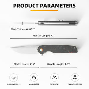 جودة عالية محمولة في الهواء الطلق EDC D2 الصلب البقاء على قيد الحياة التخييم للطي - Product Image 4