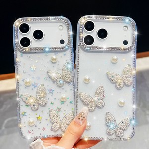 Fashion Bling Diamond Frame Glitter KT Cat Design TPU Shockproof butterfly Mobile Phone Case for 17Air 16E 15 ProMax 14 13 Cute - Product Image 1