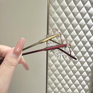 Monturas de Gafas Geométricas de Metal Retro Estilo Coreano, Montura Completa, Lentes Acrílicas, Anti Luz Azul, Unisex, Origen Danyang - Product Image 1