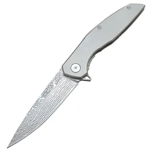 Тактический охотничий карманный нож из Дамаска для выживания многофункциональный уличный нож складной инструмент с титановой ручкой