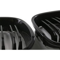 Grilles avant en plastique ABS aspect fibre de carbone pour BMW série 1 F20 2012-2014 accessoires de voiture pièces de carrosserie