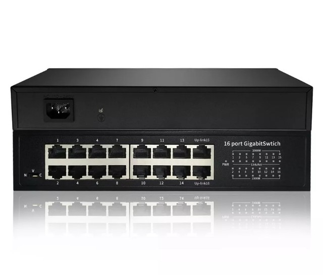 Customized Source Manufacturer 16 Ports Gigabit Unmanaged Fixed VLAN 20Gbps Network Switch