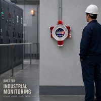 HIREP Penganalisis Gas Oksigen Tetap Detektor O2 0-30% Vol Layar LCD Alarm Suara dan Cahaya Akurasi Tinggi Bersertifikasi ATEX/FCC/SIL