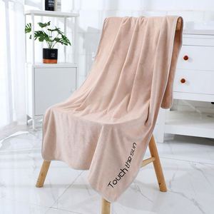 Serviette de plage multifonctionnelle en microfibre à séchage rapide, couleur unie, style tricoté doux et élastique, utilisée pour sécher les cheveux - Product Image 4