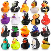 24 canards en caoutchouc d'Halloween assortis - 2 pouces, motifs fantômes et citrouilles, expédition instantanée