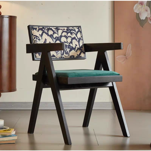 เก้าอี้สไตล์ยุโรป ดีไซน์ใหม่ เก้าอี้มินิมอล เก้าอี้ไม้โอ๊คสีขาว เก้าอี้พักผ่อนในห้องนั่งเล่น - Product Image 1