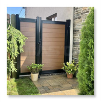Clôture de jardin moderne en composite bois-plastique à installation facile, treillis, clôture d'intimité pour terrasse, service de modélisation 3D, matériau du cadre