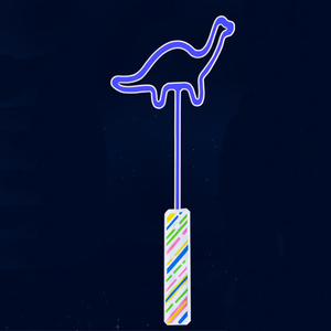 Dinosauro Neon incandescente LED partito Stick lampeggiante qualsiasi forma tipo di stella per la scuola di Pasqua diploma di ringraziamento feste di concerti - Product Image 4