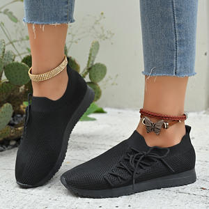 Nouvelles Chaussures Bateau Décontractées Respirantes en Tissu Volant pour Femmes KJ 2027 – Baskets Tendance Étudiantes d'Été – Vente en Gros Usine - Product Image 3