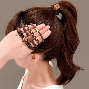Set di 5 Elastici per Capelli Personalizzati all'Ingrosso, Carini e Delicati sulla Pelle, in Materiale Morbido, Accessori per Capelli con Cartoni Animati, Ottima Elasticità - Product Image 6