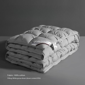 Original genuino 100% algodón acolchado ropa de cama edredón invierno lujo Hotel personalización edredón manta blanco edredón - Product Image 2