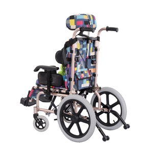 Silla de Ruedas Pediátrica <span class=keywords><strong>Manual</strong></span> Plegable de Aluminio para Niños con Parálisis Cerebral - Product Image 6