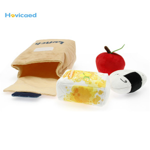 Custom Lunch Bag apple Egg Milk <b>Plush</b> Squeaky Custom <b>Plush</b> Dog Toy - Product Image 1