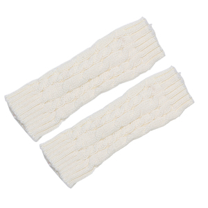 Productos de Venta caliente manga de tejer con orificio para el pulgar <span class=keywords><strong>100</strong></span>% acrílico tejido cálido mano mitones elástico estilo corto dedo - Product Image 6