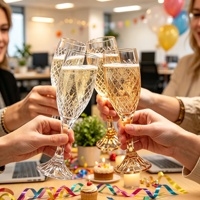 Verre à pied sans plomb, épaissi, résistant aux chocs, léger, de qualité supérieure, pour gobelet, capacités variées, vente en gros, idéal pour les fêtes