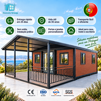 Vente directe d'usine, maison préfabriquée de haute qualité sur mesure, 2 chambres, maison modulaire mobile extensible
