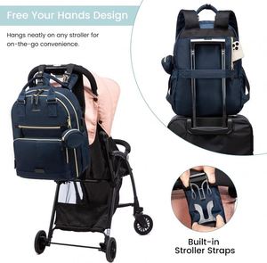 กระเป๋าเดินทางอเนกประสงค์สำหรับเด็ก BSCI Factory แบบ unisex พร้อมแผ่นรองเปลี่ยนผ้าอ้อมแบบพกพา กล่องใส่จุกนมหลอก และที่แขวนรถเข็นเด็ก - Product Image 2