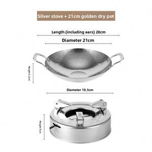 Al Aire Libre portátil Mini elegante copo de nieve Bar caldero olla de tres capas cubierta de vidrio de acero inoxidable Universal inducción de Gas - Product Image 4
