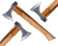 Hache Vikingaxe MDM, couteaux, hache tactique de combat médiévale, tête d'hache en acier haute teneur en carbone HC 5160, manche en bois de rose, HRC52-58, vintage