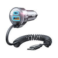 Chargeur de voiture 65W USB C Charge rapide pour téléphone 16 15 Pro Max Adaptateur de chargeur de voiture Super Fast Type C